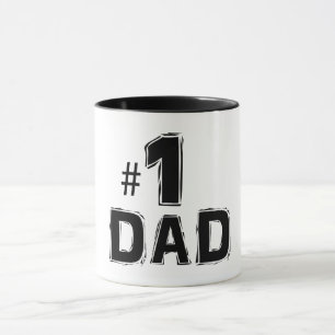 Caneca moderna do roteiro do pai do número 1