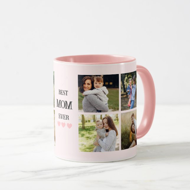 Caneca Moderna Mãe Melhor Mãe de Todos Presente Precioso (Frente Esquerda)