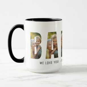 Caneca Moderno 6 Foto Babcia Nós Amamos Você Two-Tone
