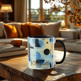 Caneca Moderno Abstrato Personalizado - Geométrico Único