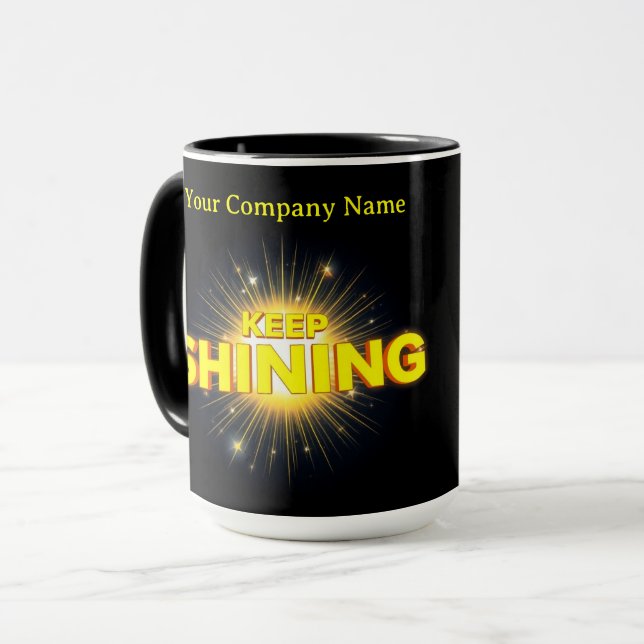 Caneca Moderno Celestial Keep Shining Estrela Estelar (Frente Esquerda)