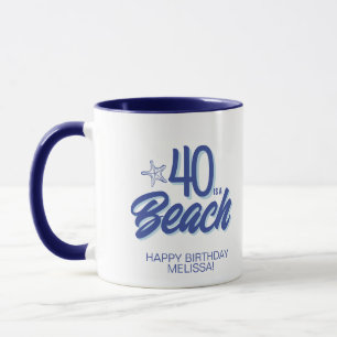 Caneca Moderno Desenho à Mão Doodle 40 É Um Aniversário n
