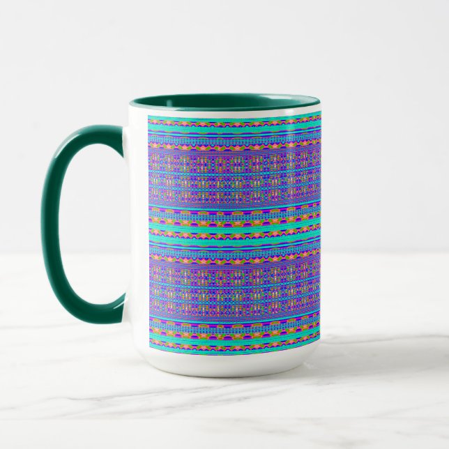 Caneca Moderno Geométrico Pastel Vintage  (Esquerda)