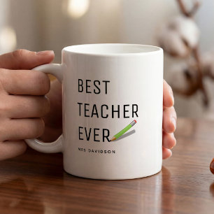 Caneca Moderno 'Melhor Professor de Todos os Tempos' Pers