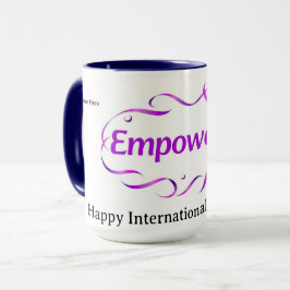 Caneca Moderno Minimalista Empoderado IWD 2026 Personaliz