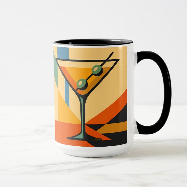 Caneca Moderno Sol Nascente Bauhaus Martini de Meados do  (Direita)