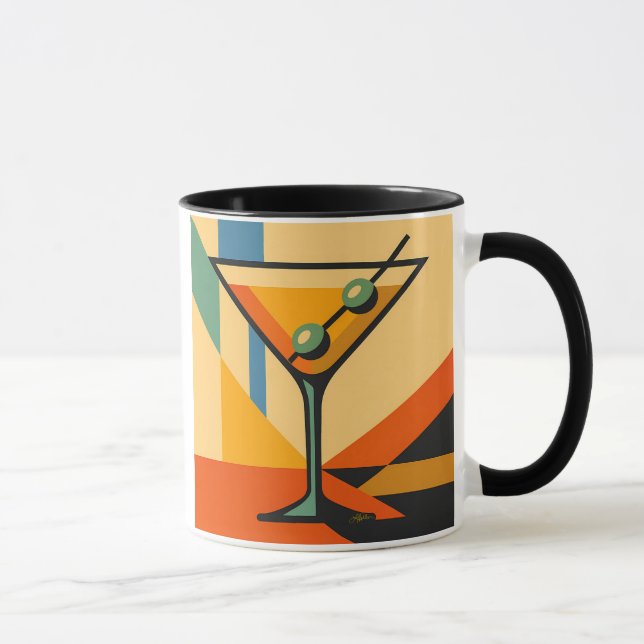 Caneca Moderno Sol Nascente Bauhaus Martini de Meados do  (Direita)
