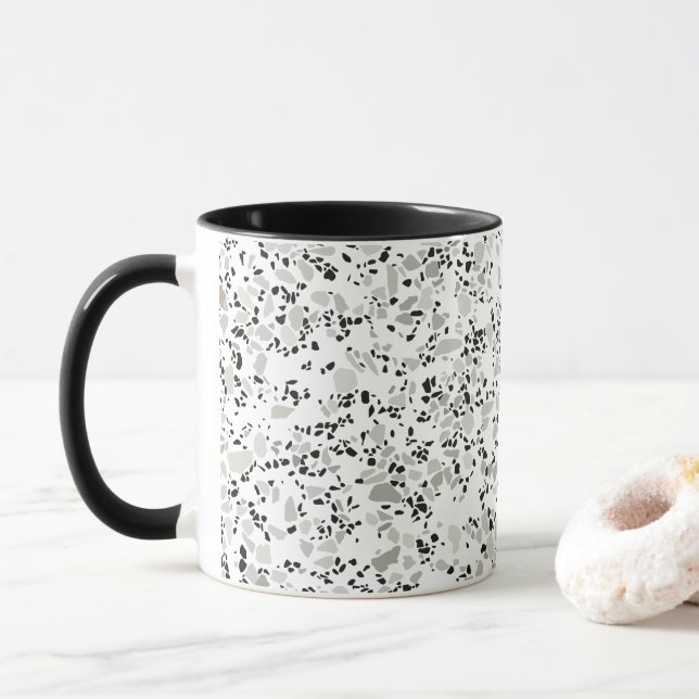Caneca Moderno White Terrazzo (Com Donut)