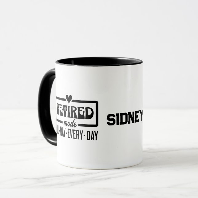 Caneca Modo Aposentado Todo O Dia (Frente Esquerda)