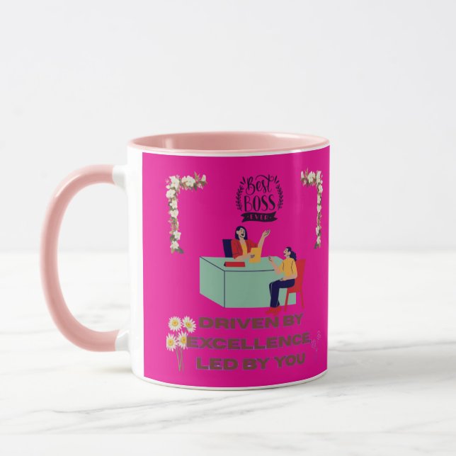Caneca Modo Chefe Ativado rosa quente (Esquerda)