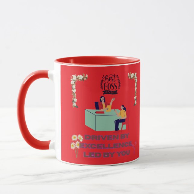 Caneca Modo Chefe Ativado vermelho brilhante (Esquerda)