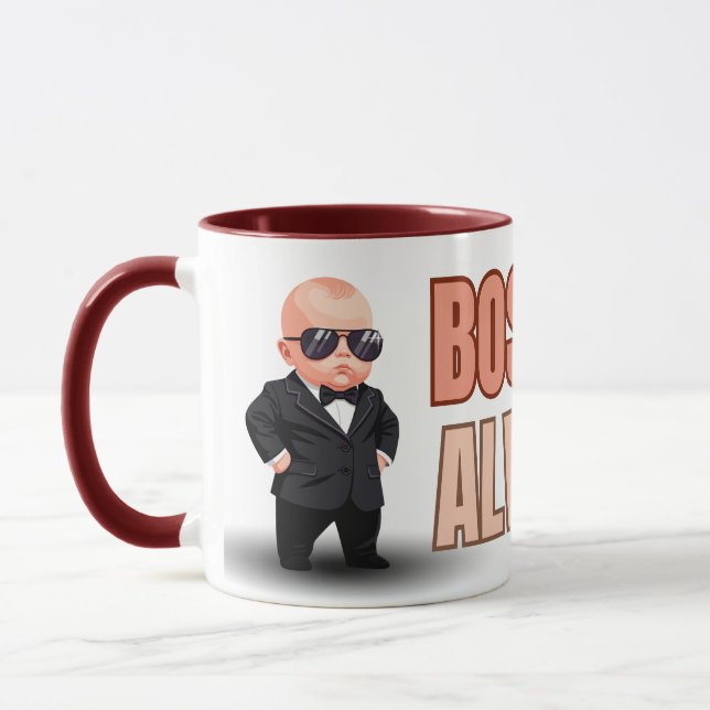 Caneca Modo Chefe Sempre Ativado – Citação Engraçada de C (Esquerda)