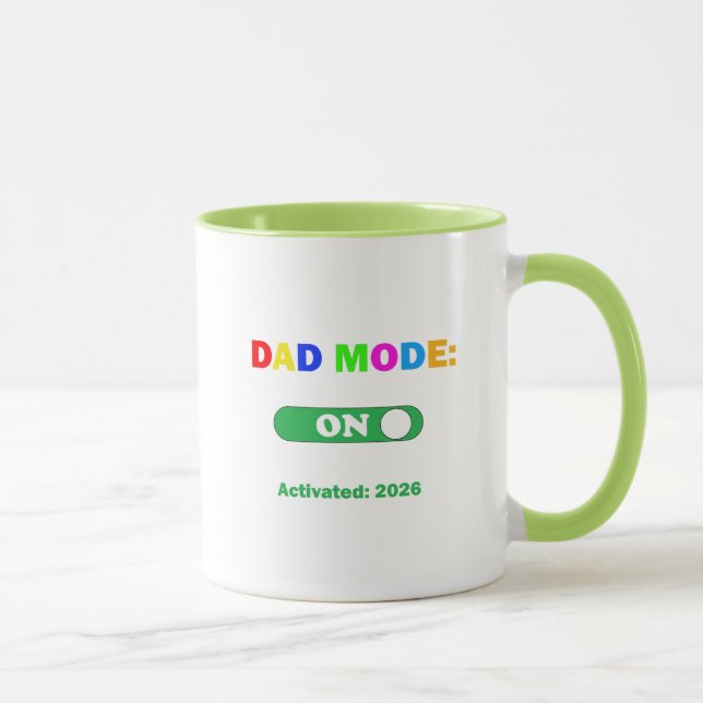 Caneca Modo Pai Ativado 2026  Anúncio de Gravidez (Direita)