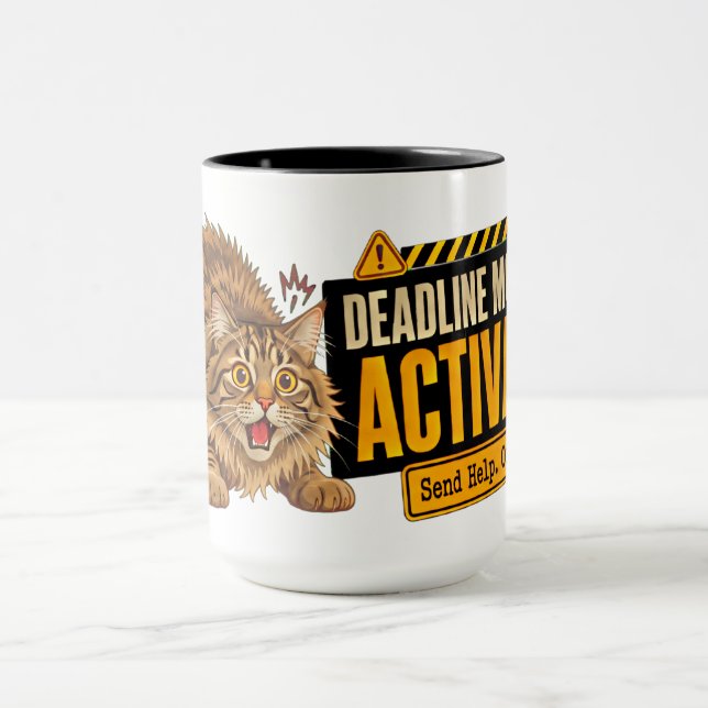 Caneca Modo Prazo Gato Presente Divertido para Amantes de (Centro)