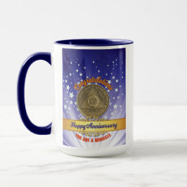 Caneca Moeda de Recuperação de 15 Anos de Aniversário Voc