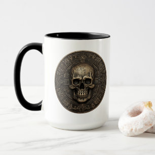 Caneca Moedas de crânio 3D antigas