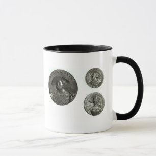 Caneca Moedas que descrevem Henry VIII e Anne Boleyn
