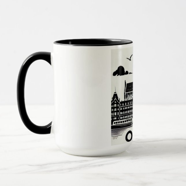 Caneca Mog da cidade - Oslo, Norwey (Esquerda)