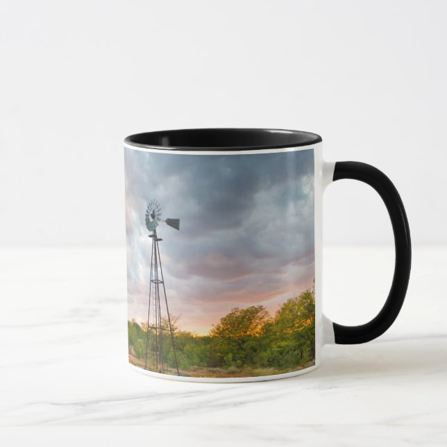 Caneca Moinho de Vento e Nuvens ao Pôr do Sol (Direita)