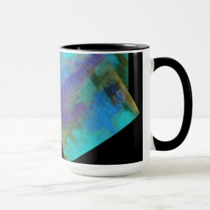Caneca Mola de Monograma de Design Abstrato de Teto