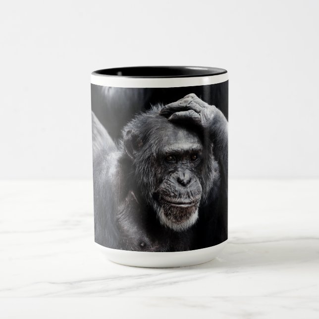 Caneca Molas antigas de chimpanzé - escolha estilo, cor (Centro)