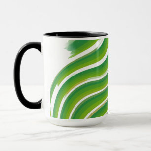 Caneca Molas de padrão Zigzag verde Drin Geométrico na