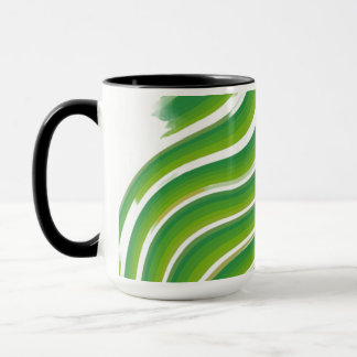 Caneca Molas de padrão Zigzag verde | Drin Geométrico na 