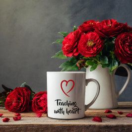 Caneca Moldura de Coração Personalizada para Agradeciment