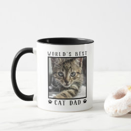 Caneca Moldura de Foto de Animal com Pegadas do Melhor Pa