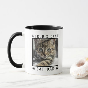 Caneca Moldura de Foto de Animal com Pegadas do Melhor Pa