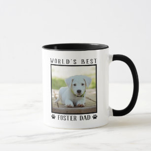 Caneca Moldura de Foto de Patinhas do Melhor Pai de Adoçã