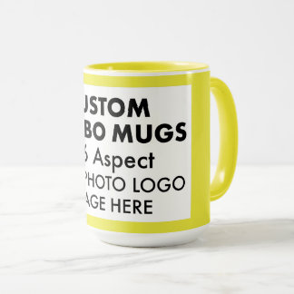 Caneca Moldura de Foto Paisagem 4:6 Amarela (G) Combo Per