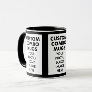 Caneca Moldura Preta 4:6 Retrato Combo Personalizado 3 x