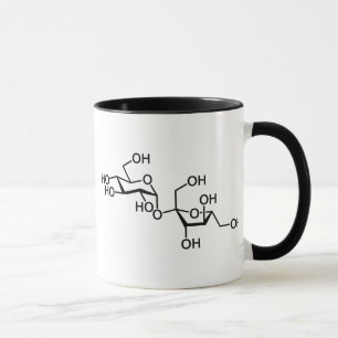 Caneca Molécula de Açúcar Sacarose Diagrama Químico