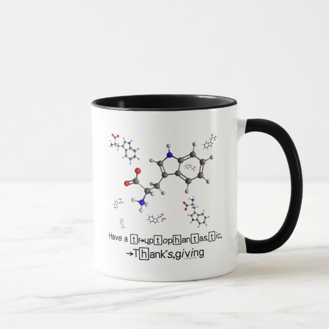 Caneca Molécula de triptofano (Direita)