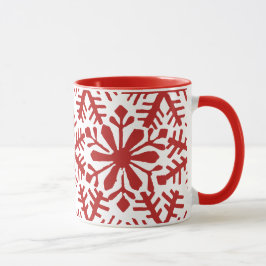Caneca Moletom de Natal Vermelho e Branco