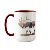 Molho de água multicoloração de elk mug