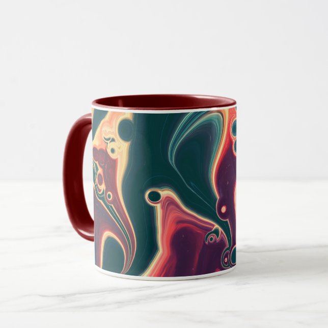 Caneca Molten Waves in Midnight Motion (Frente Esquerda)