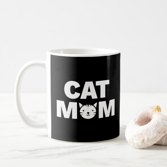 Caneca MOM CAT (Preta) (Com Donut)