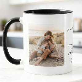 Caneca Mom Is a Verb Family 2 Photo Mother Keepsake