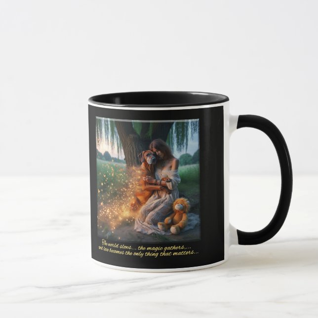 Caneca Momento Mágico Com Ridgeback Amado (Direita)
