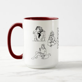 CANECA MOMENTO PACÍFICO DE DUAS CORES MARROM E BRANCO SIP