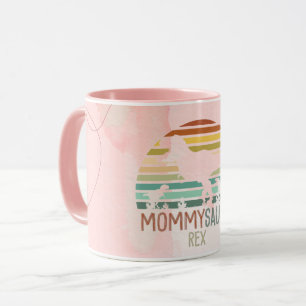 Caneca Mommysaurus Dinossauro presente Aniversário Mãe 