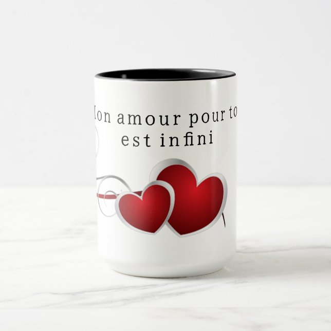 Caneca Mon amour pour toi est infini. (Centro)