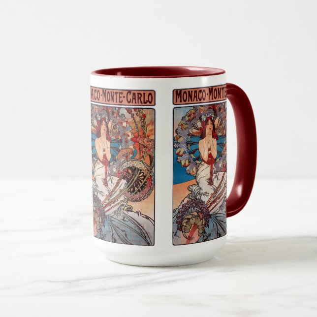 Caneca Monaco Monte Carlo , Alfons Mucha (Frente Esquerda)
