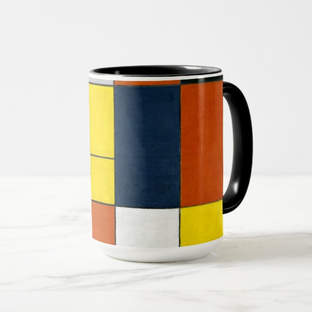 Caneca Mondrian - N.o VI, Composição n.o II, (Frente Esquerda)