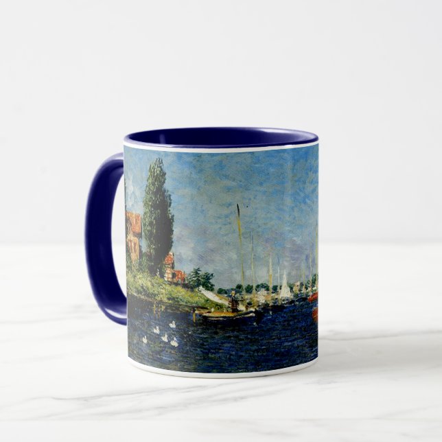 Caneca Monet - Argenteuil, pintura famosa, (Frente Esquerda)