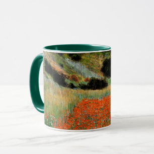 Caneca Monet - Campos de Papoulas em um Oco perto de Give