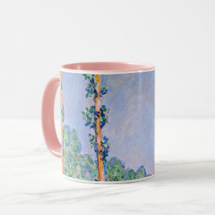Caneca Monet - Poplars, Efeito Rosa