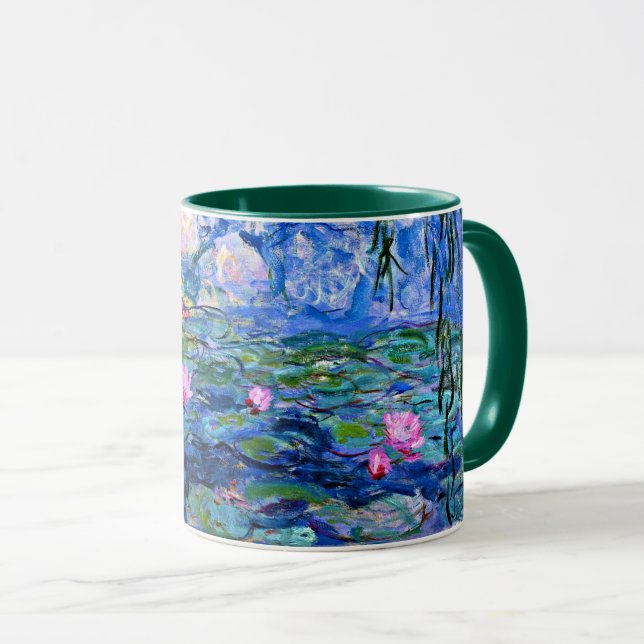 Caneca Monet: Water Lily 1919, famosa pintura (Frente Esquerda)